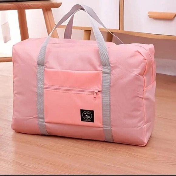 NWT Pink Foldable Travel Duffle Bag, Lightweight Waterproof - Picture 3 of 9